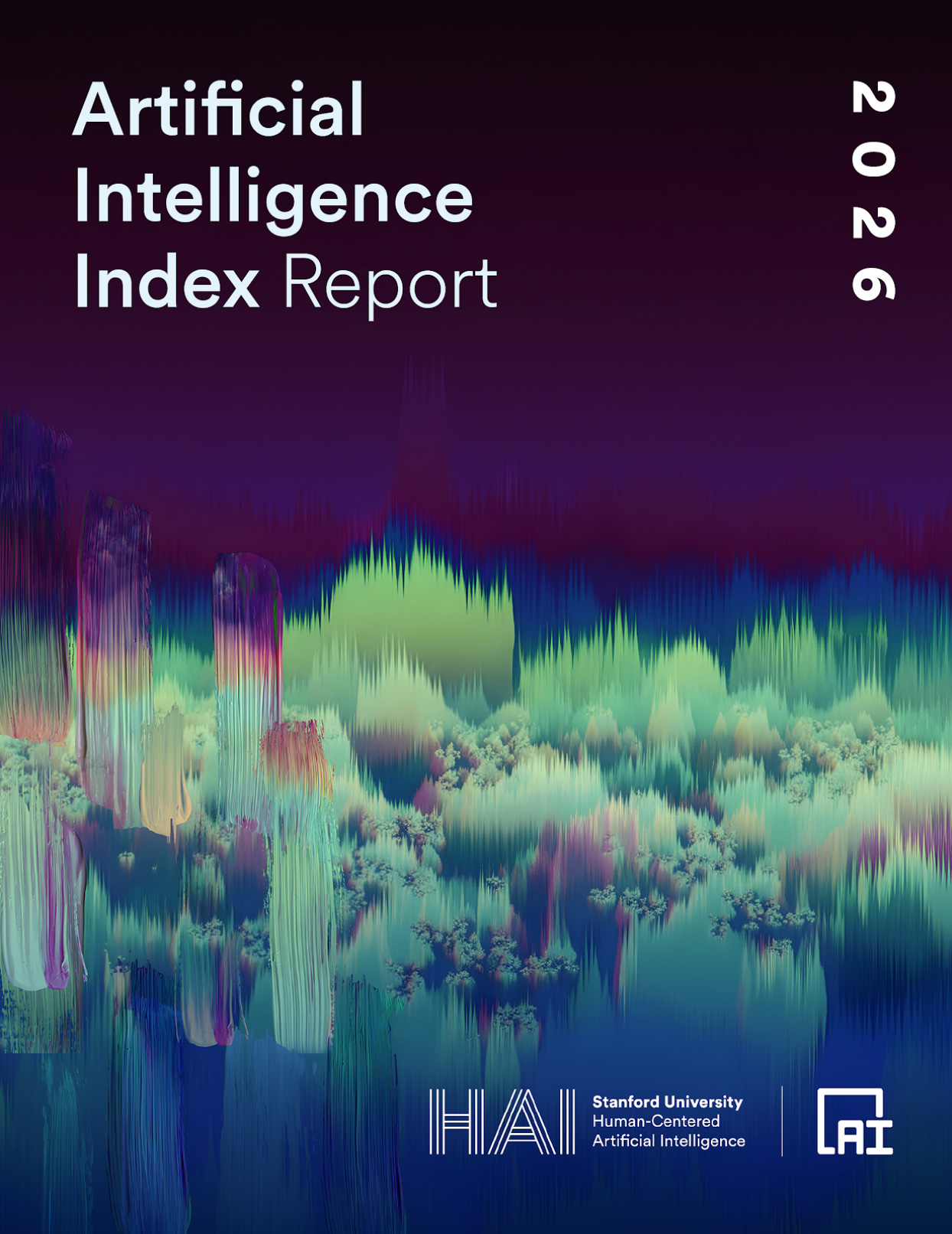 Capa do relatório The 2026 AI Index Report, do Stanford HAI.